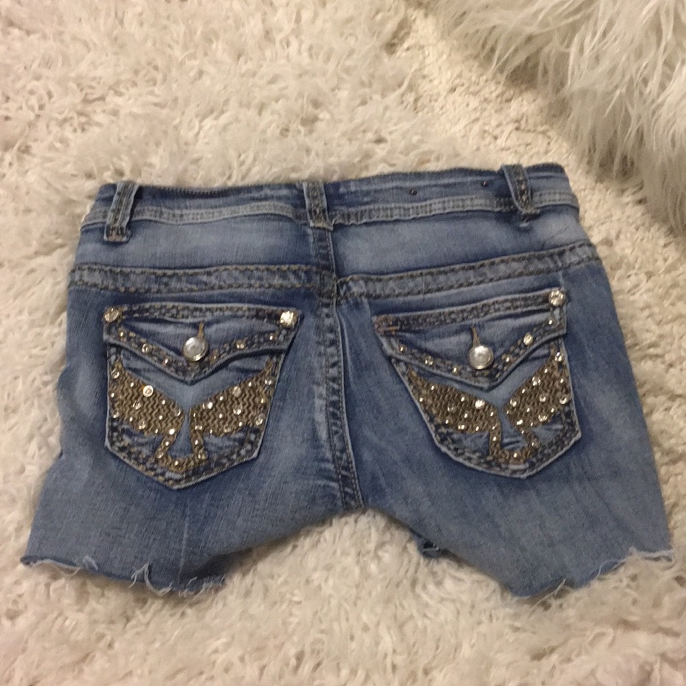 🇺🇸4/$50 DivaCutOffShortsw/Bling juniors